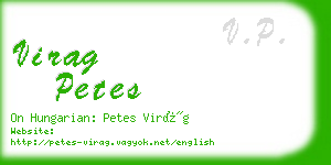 virag petes business card